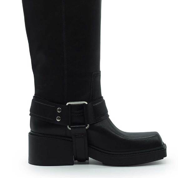 Fray Black Gaucho Boots